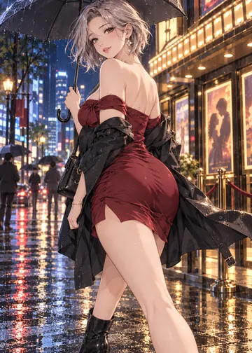 深夜放映室：成年女性主角原创漫画封面